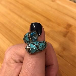 Ross-Simons enamel Swarovski crystal ring